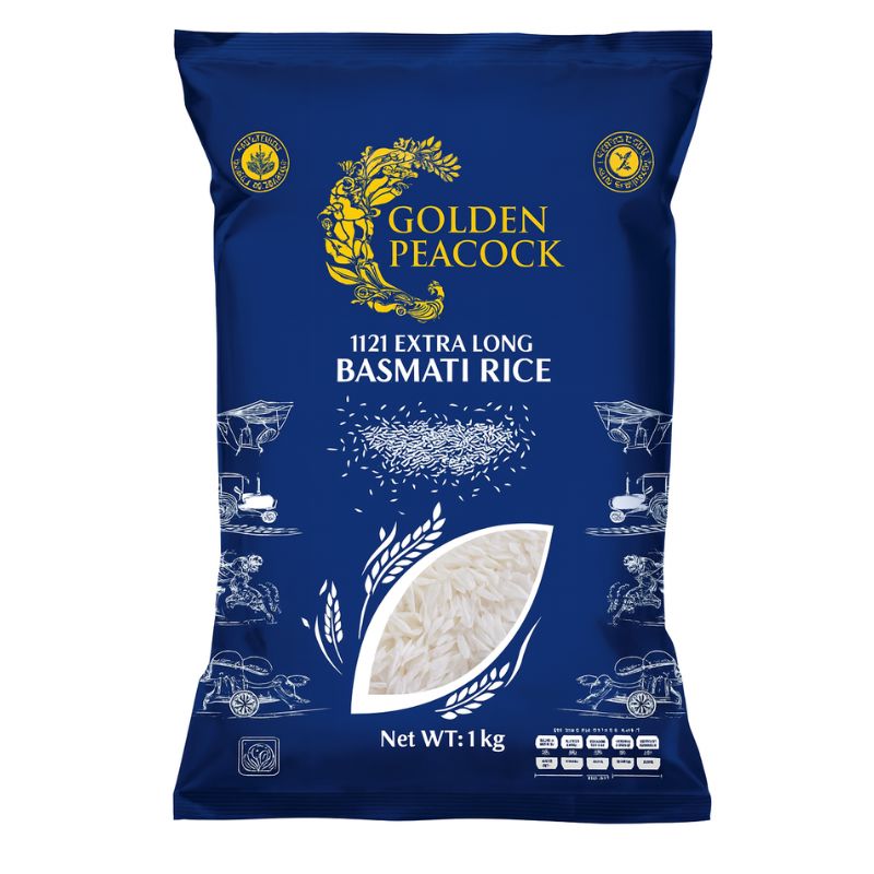 1121 Extra Long Basmati Rice - Golden Peacock Rice Golden Peacock 1kg 