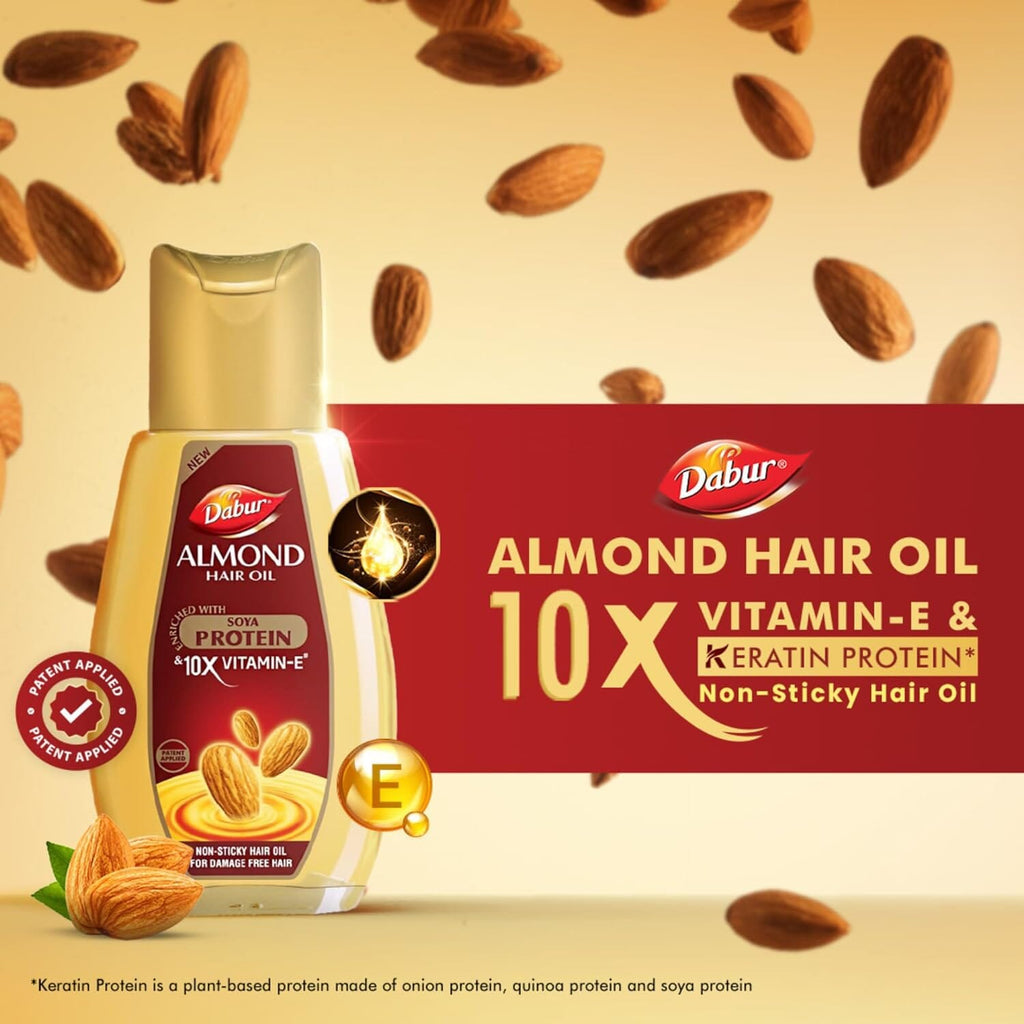 Almond Hair Oil 95ml + Free Pack - Dabur Dabur 