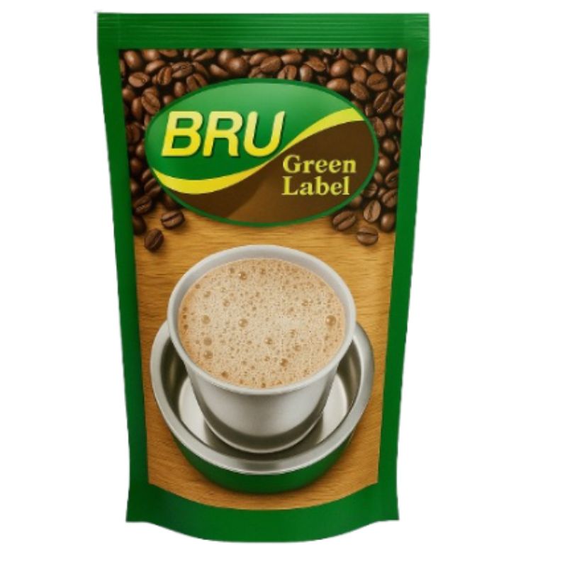 Coffee Green Label (Filter Coffee Powder) 200g - BRU Coffee Bru 