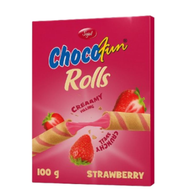 Strawberry Rolls 100g - Chocofun snacks Chocofun 