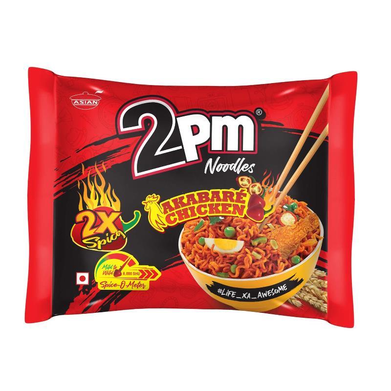 2x Spicy Akabare Chicken Noodle 100g - 2pm Noodles Baazwsh 