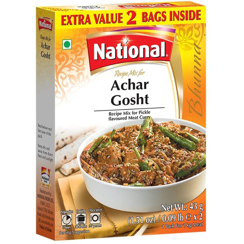 Achar Gosht Masala 86g - National Baazwsh 