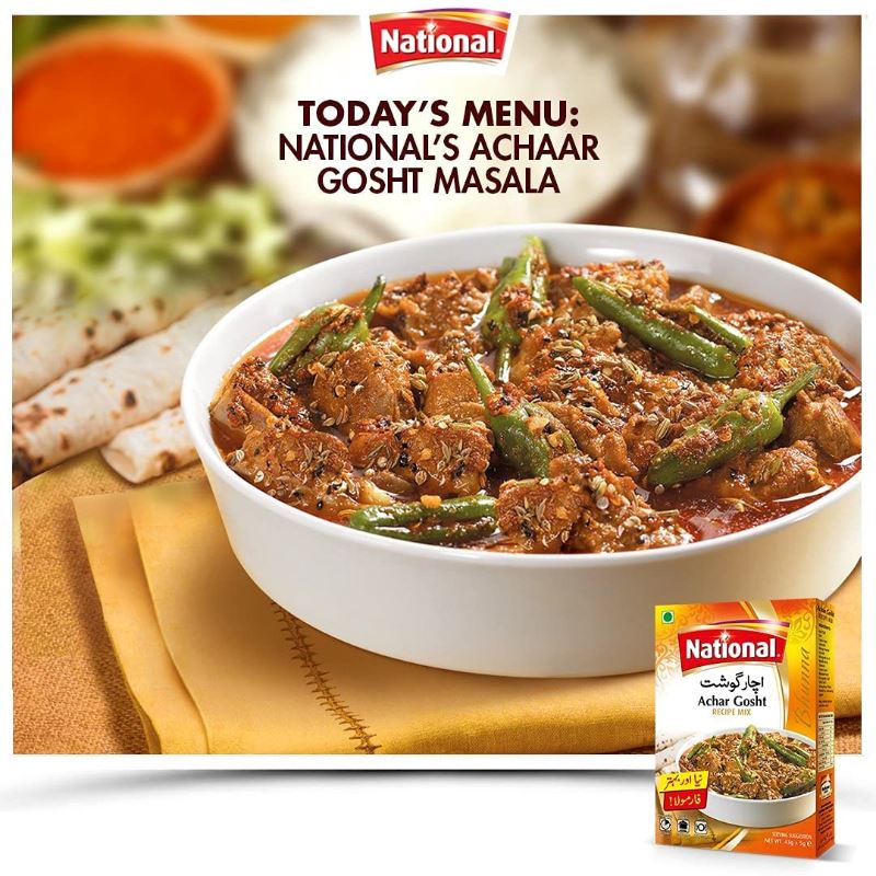 Achar Gosht Masala 86g - National Baazwsh 