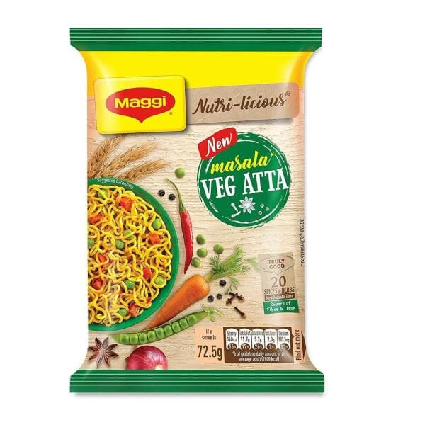 Atta 2-Min Masala Noodle 72.5g - Maggi Baazwsh 72.5g 