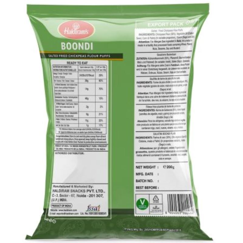 Boondi Plain 200g - Haldiram's Baazwsh 