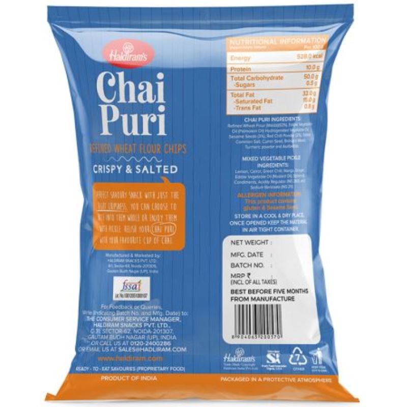 Chai Puri 200g - Haldiram's Baazwsh 