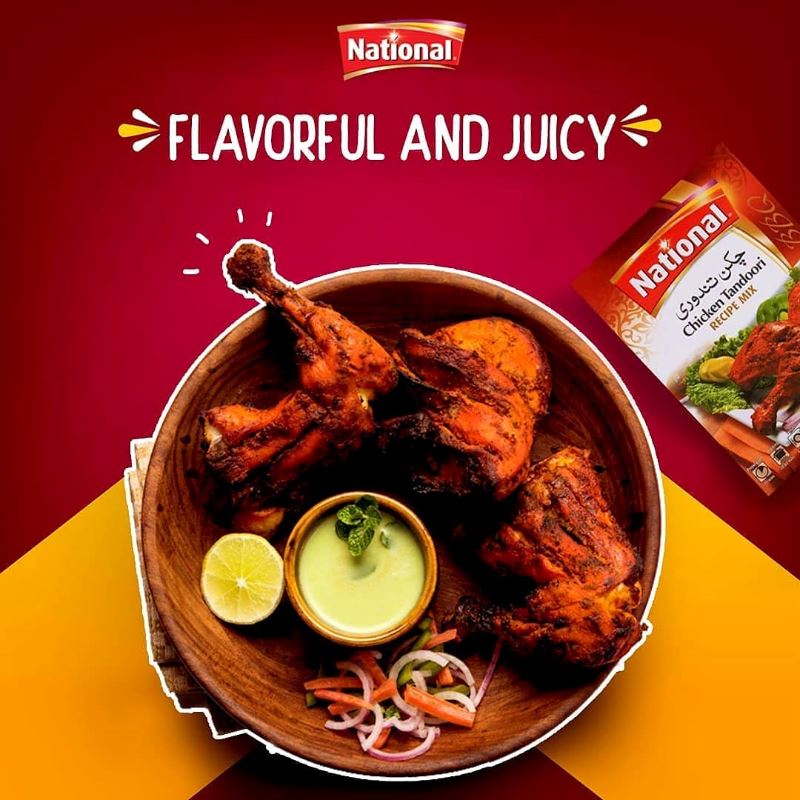 Chicken Tandoori Masala 82g - National Baazwsh 