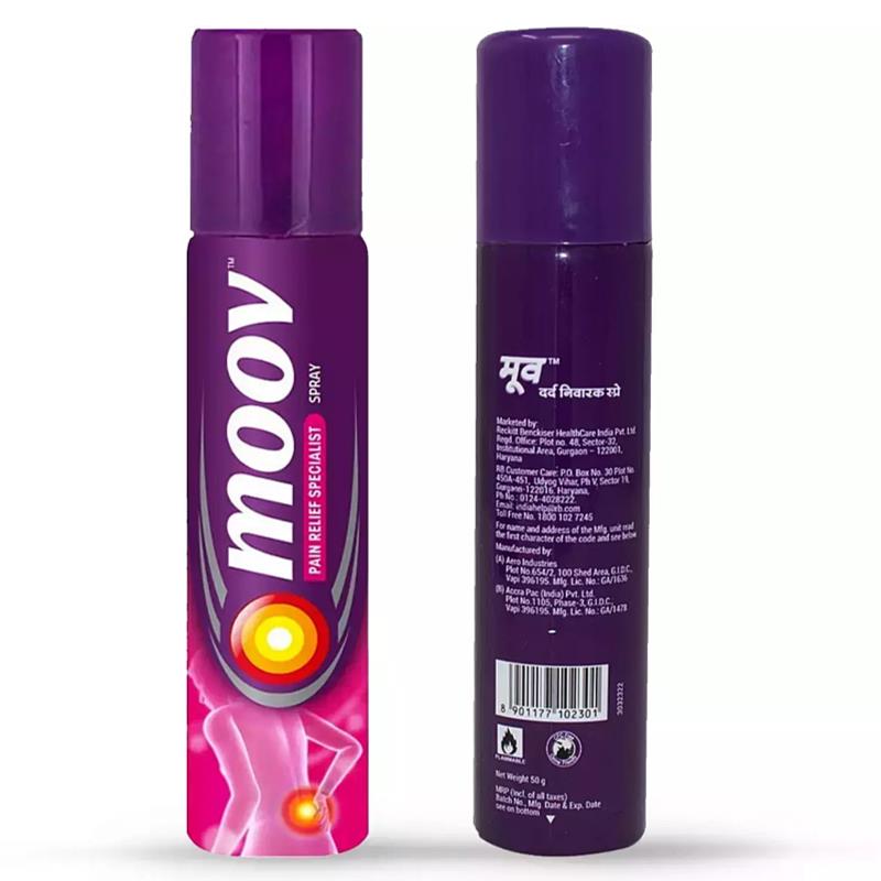 Moov Instant Pain Relief Spray 50g Baazwsh 