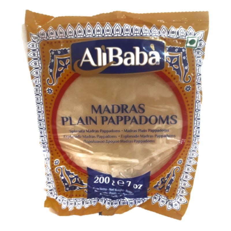 Papad Madras Plain 200g - TRS/Ali Baba Baazwsh 