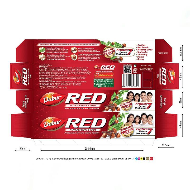 Red Toothpaste 200g - Dabur Baazwsh 