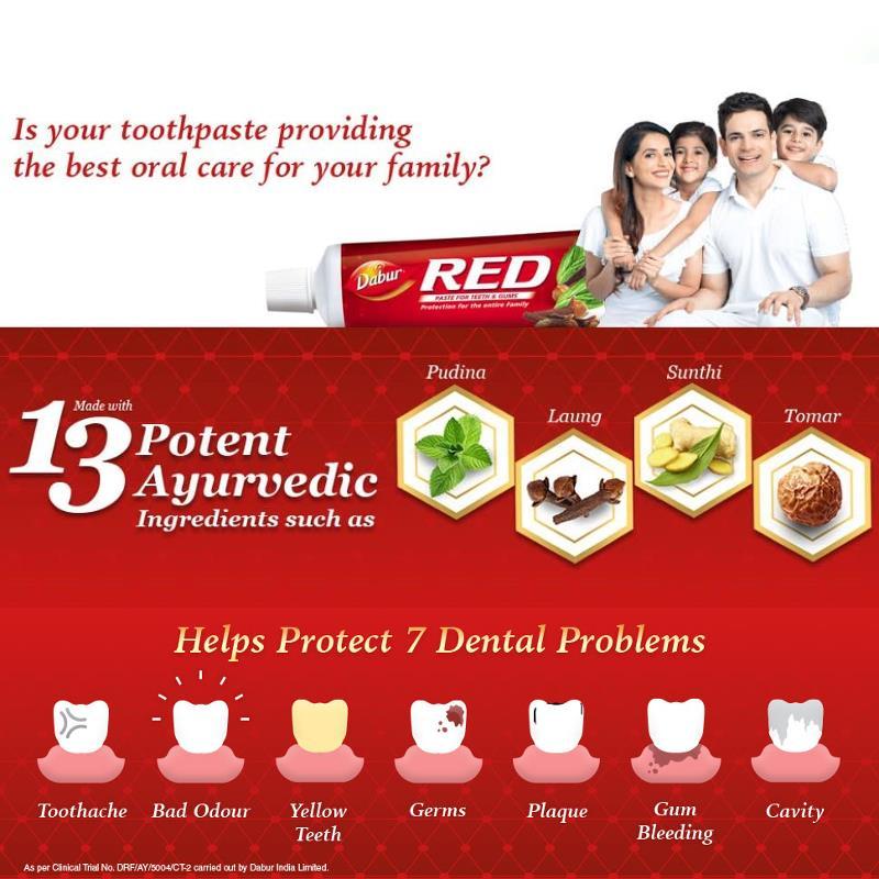 Red Toothpaste 200g - Dabur Baazwsh 