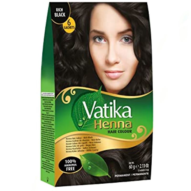 Rich Black Mehndi Powder 60g - Vatika Baazwsh 