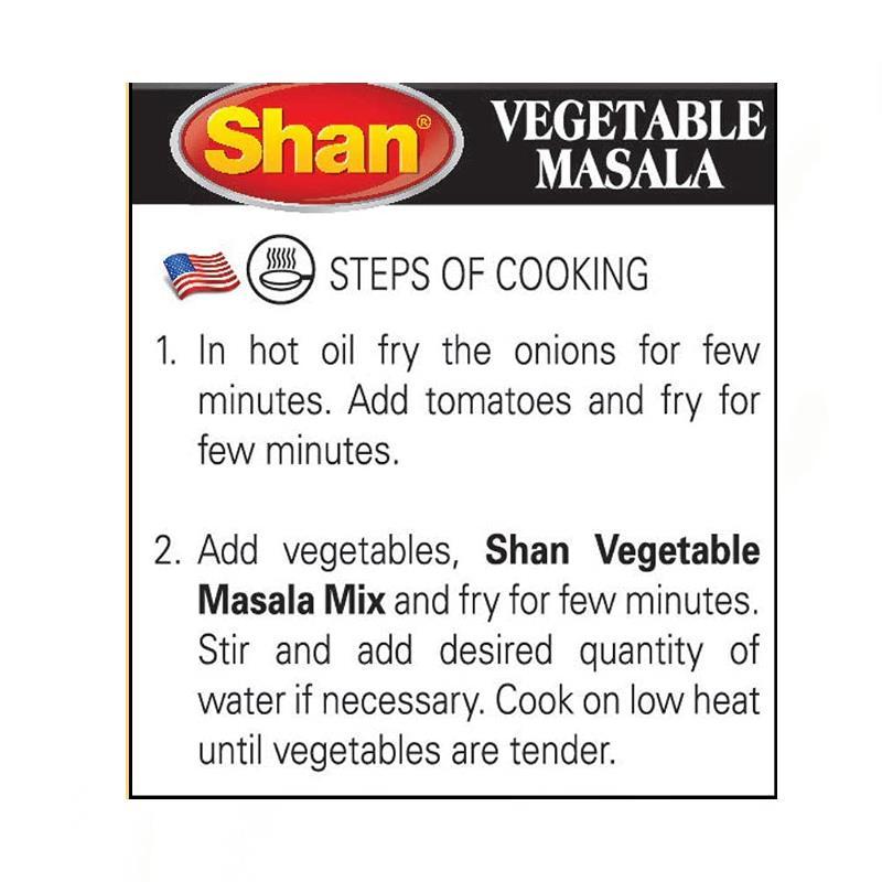 Vegetable Masala 100g - Shan Baazwsh 