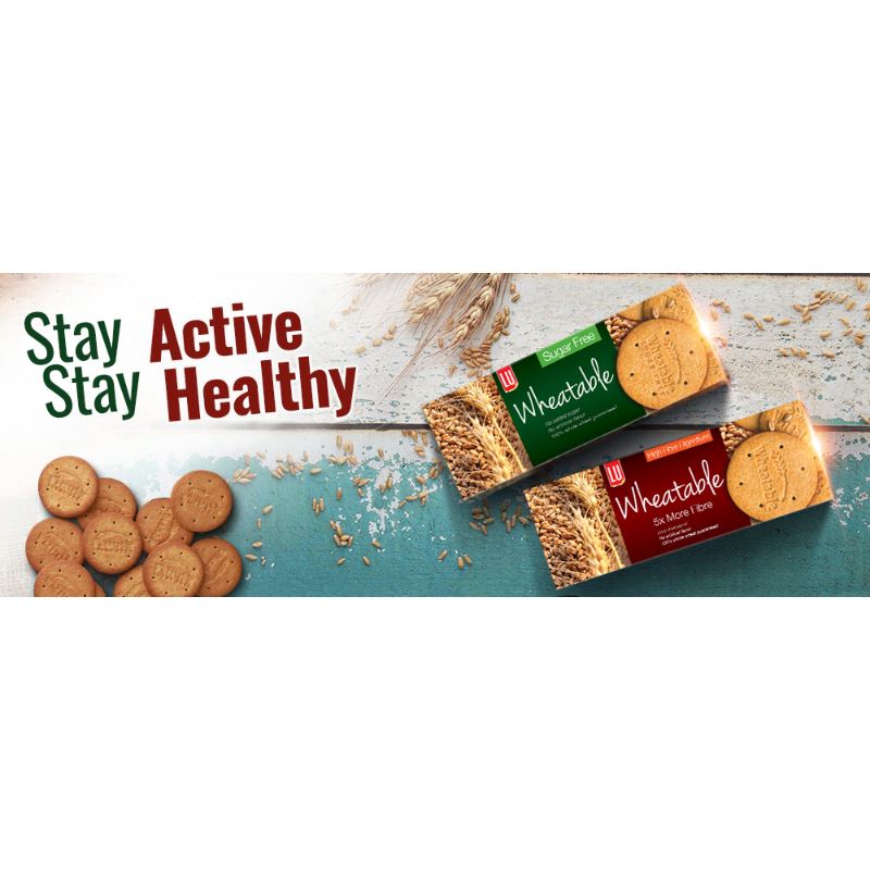 Wheat High Fibre Biscuits 130g - LU Baazwsh 